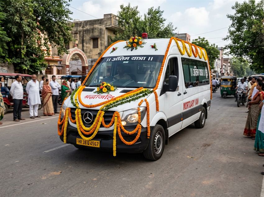 Dead Body Carrier Service Small Hearse Van